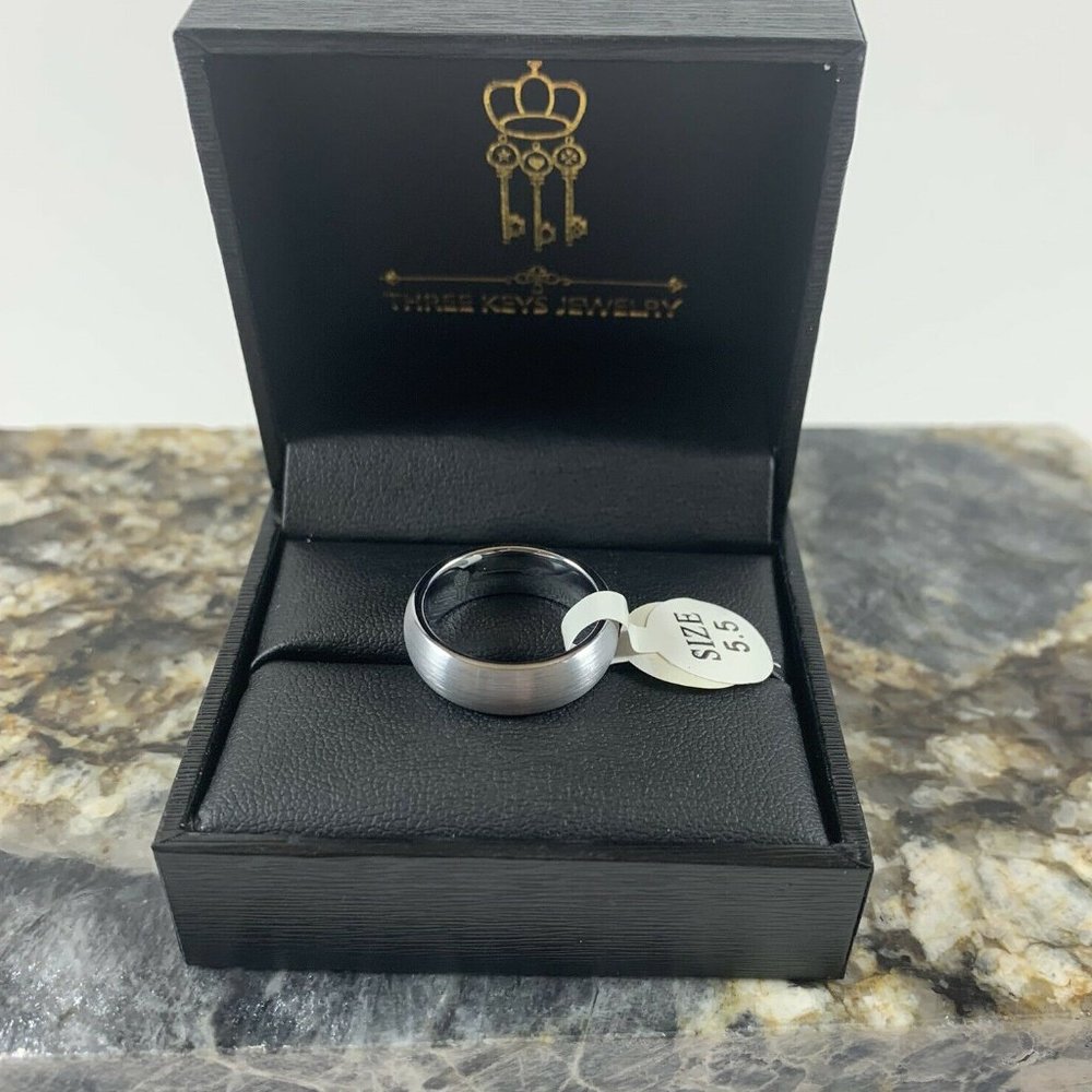 6mm Brushed Tungsten Ring Size 5.5